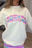 E Squared Mock Neck Sweatshirt Confetti Cake