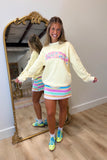 E Squared Mock Neck Sweatshirt Confetti Cake
