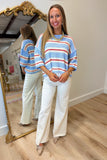 Apple Orchard Sweater Blue Stripe