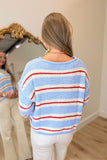 Apple Orchard Sweater Blue Stripe