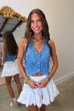 Lace Trim Detail Flare Mini Skort