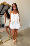Rodeo Ruffles Shoulder Tie Romper Cream