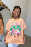 Beach Club Graphic Tee Orange