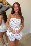 Polka Dot Peplum Short Set