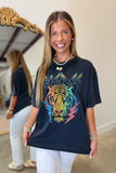 FIERCE Tiger Graphic Tee Black