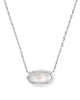 Elisa Bow Silver Short Pendant Necklace