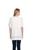 Multiples Open Front Sweater White