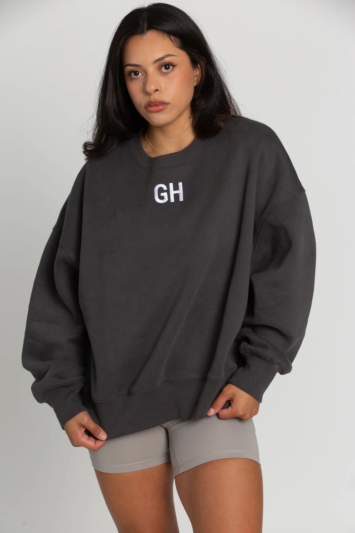 Gold Hinge GH Embroidered Sweatshirt Off Black