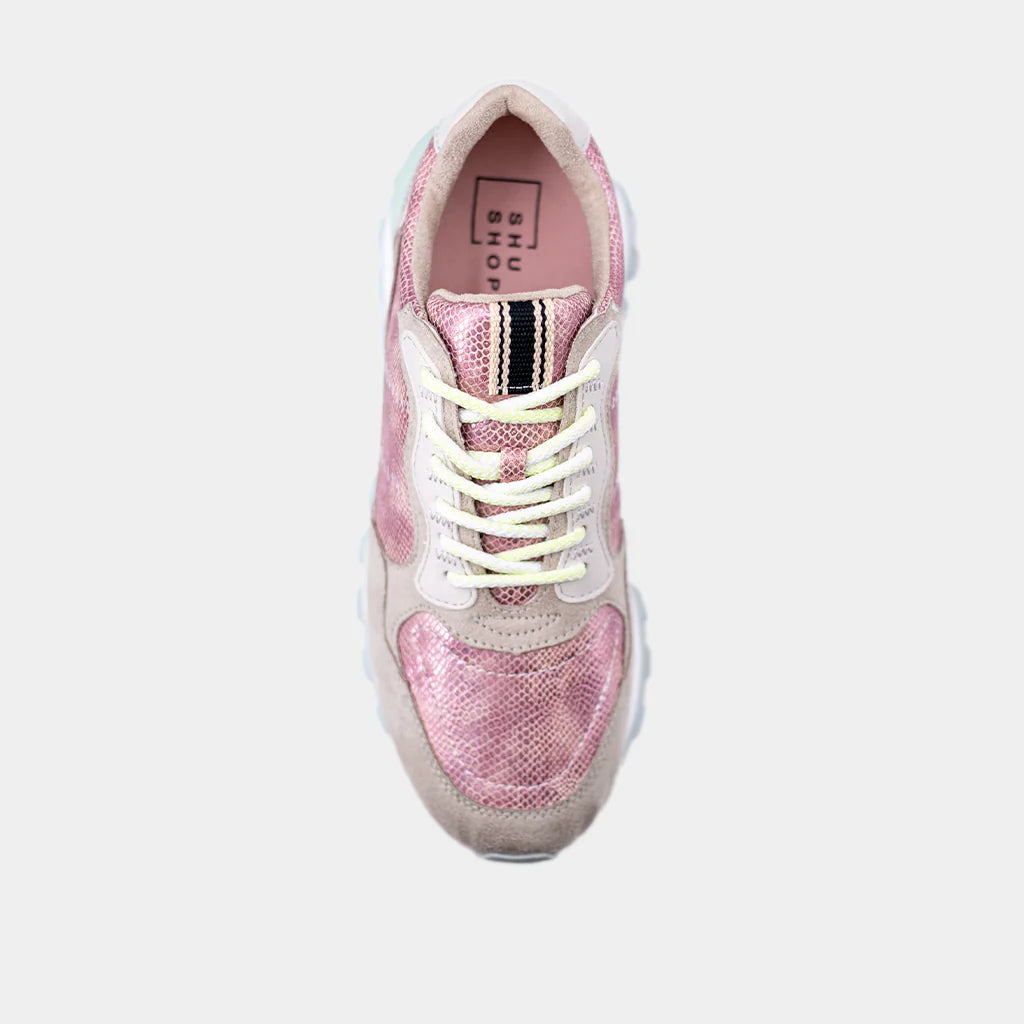Shushop Phoebe Pink Snake Sneaker