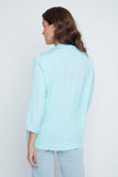 Renuar Split Neck Blouse Capri
