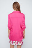 Renuar Split Neck Blouse Geranium