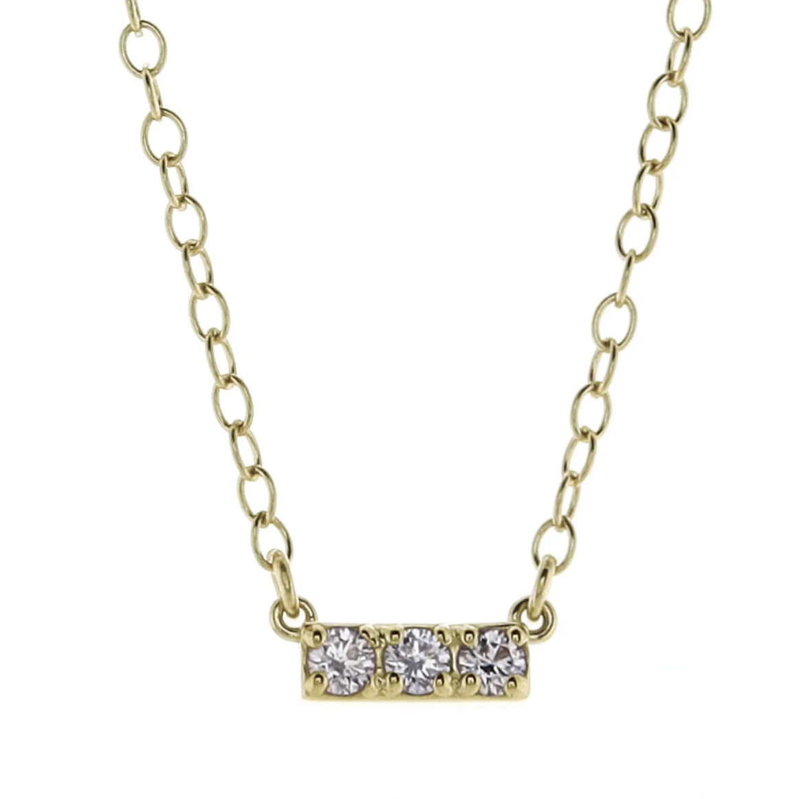 E Newton 14kt Gold & Diamond Significance Necklace Three
