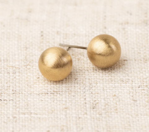 Michelle McDowell Grenada Small Brushed Gold Earrings
