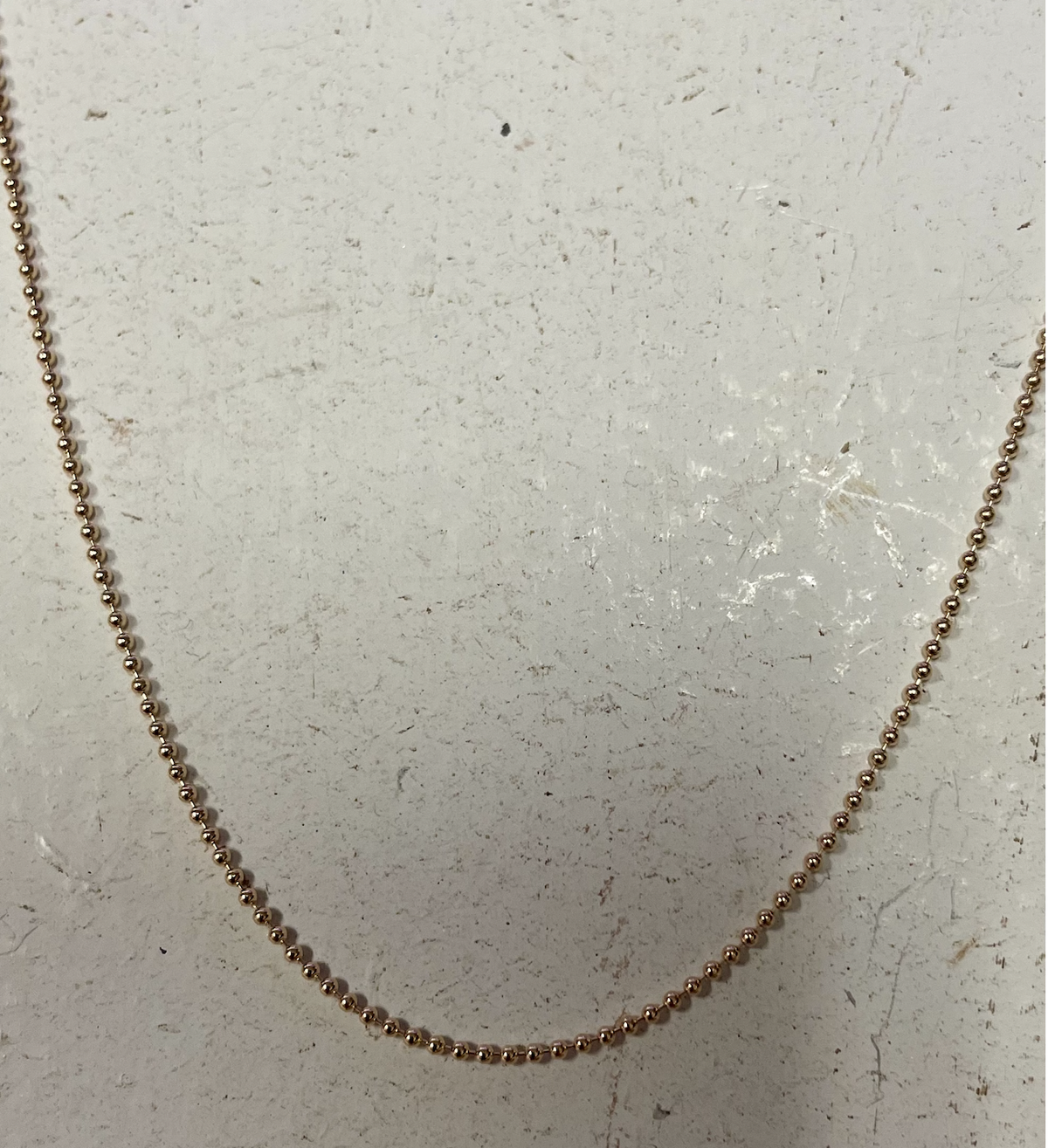 E Newton 17" Choker Classic Beaded Chain Gold