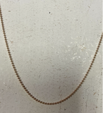 E Newton 17" Choker Classic Beaded Chain Gold