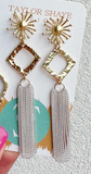 Taylor Shaye White Sally Chain Drops