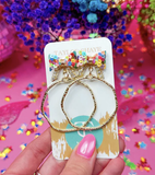 Taylor Shaye Rainbow Bethany Bow Hoops