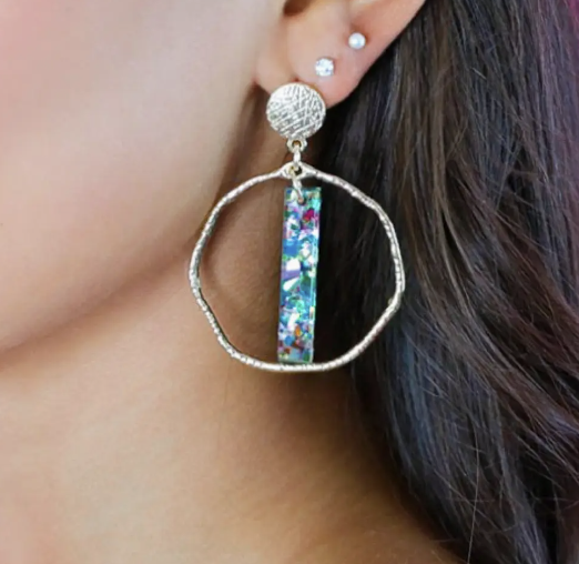 Taylor Shaye Ariel Confetti Stick Hoop