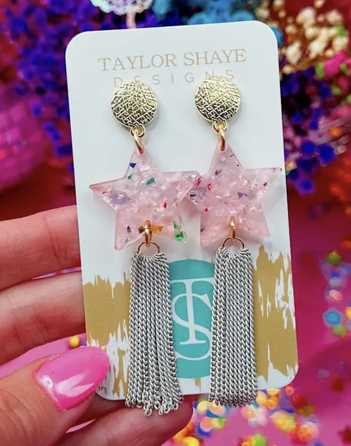 Taylor Shaye Pink Mccall Star Tassels