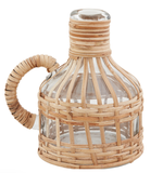 Mud Pie Small Rattan Pitcher Vase