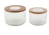 Mud Pie Travertine Lidded Bowl Set of 2