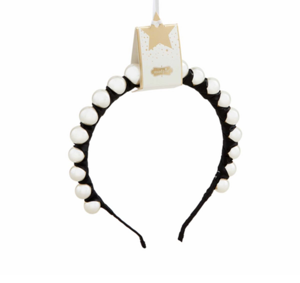 Mud Pie Black Beaded Headband