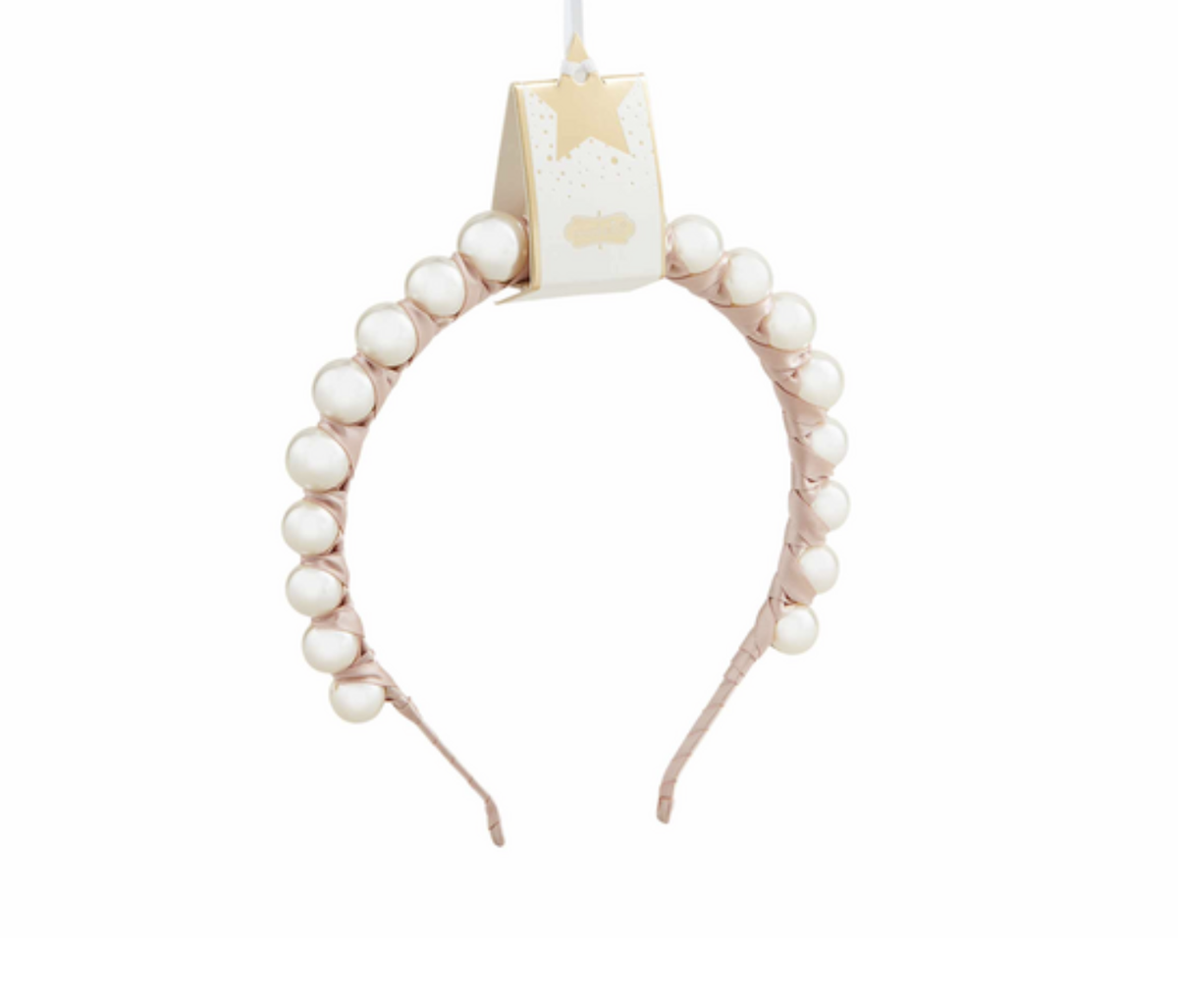 Mud Pie Blush Beaded Headband