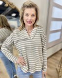 Charlie B V Neck Hoodie w HiLo Hem Celadon