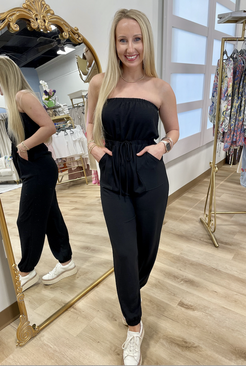 Night on the Town Jumpsuit Black