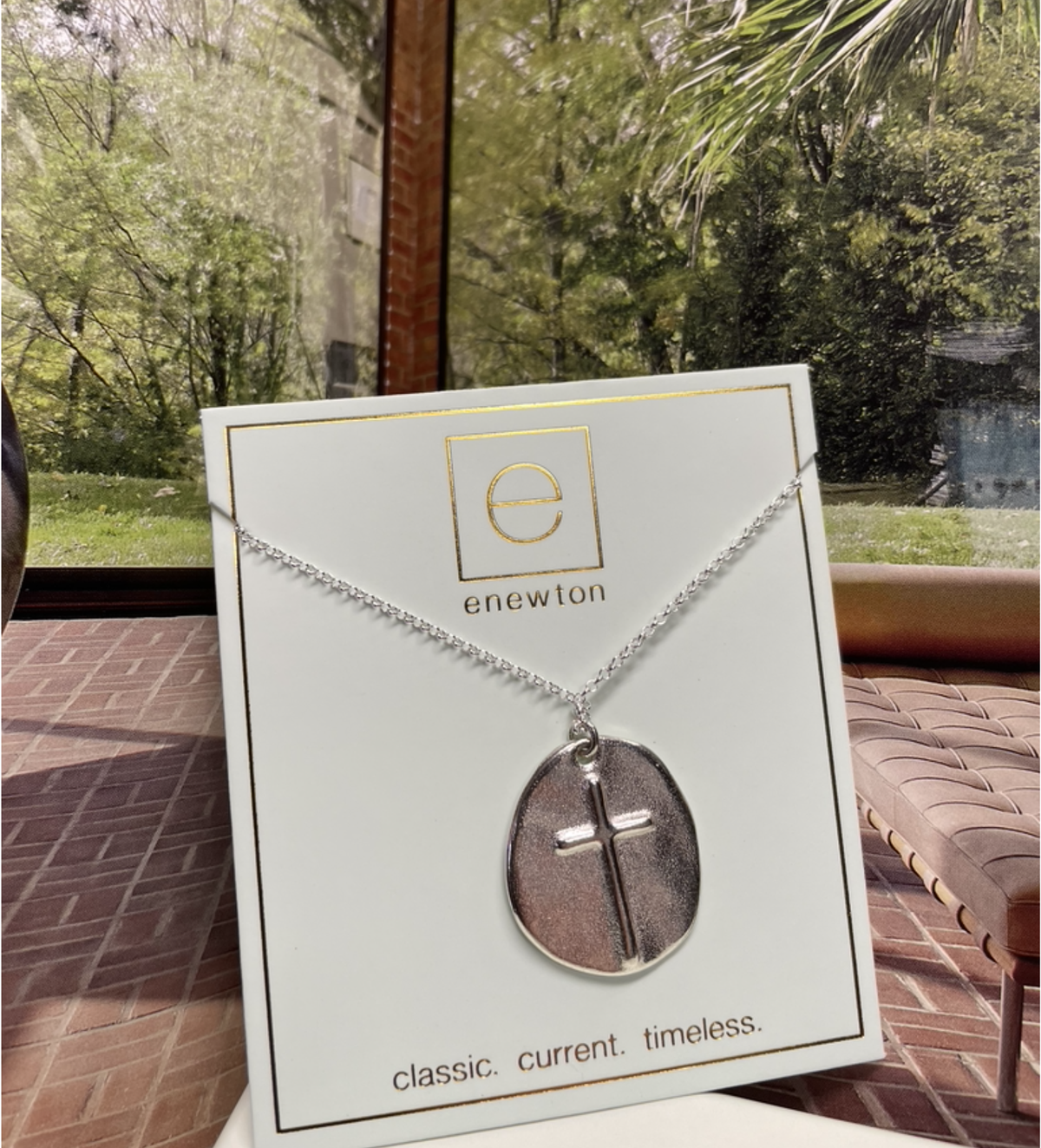 E Newton 16" Necklace Inspire Sterling Charm