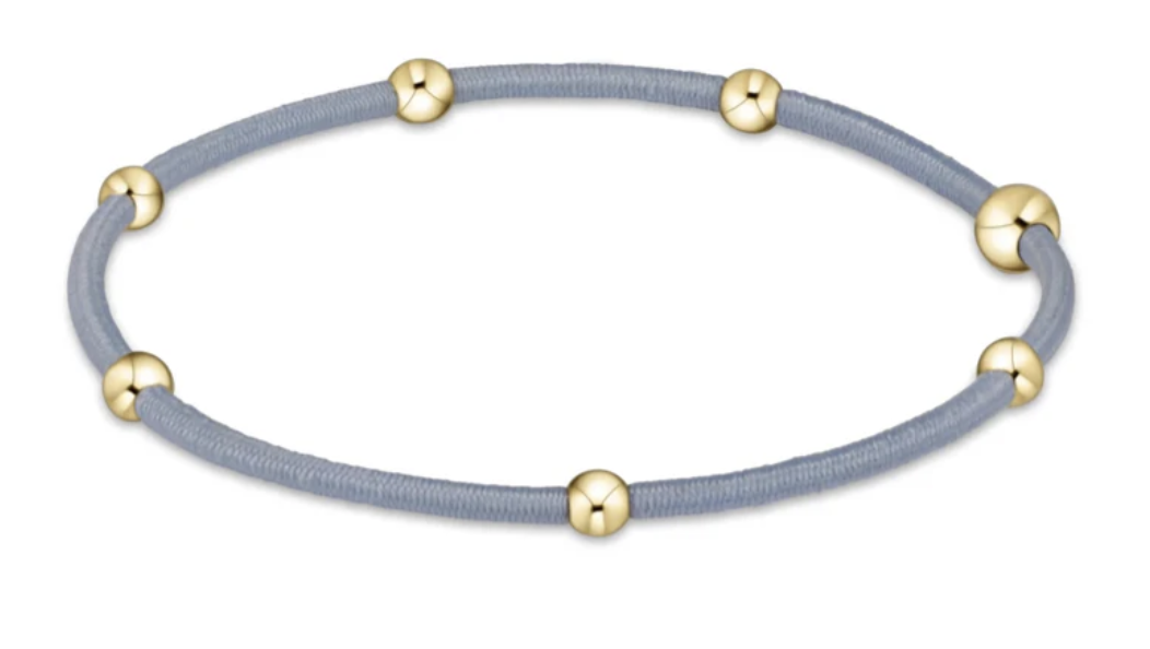 E Newton "e" essentials Bracelet/Ponytail Holder Dusty Blue