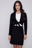Charlie B Front Tie Bolero Black