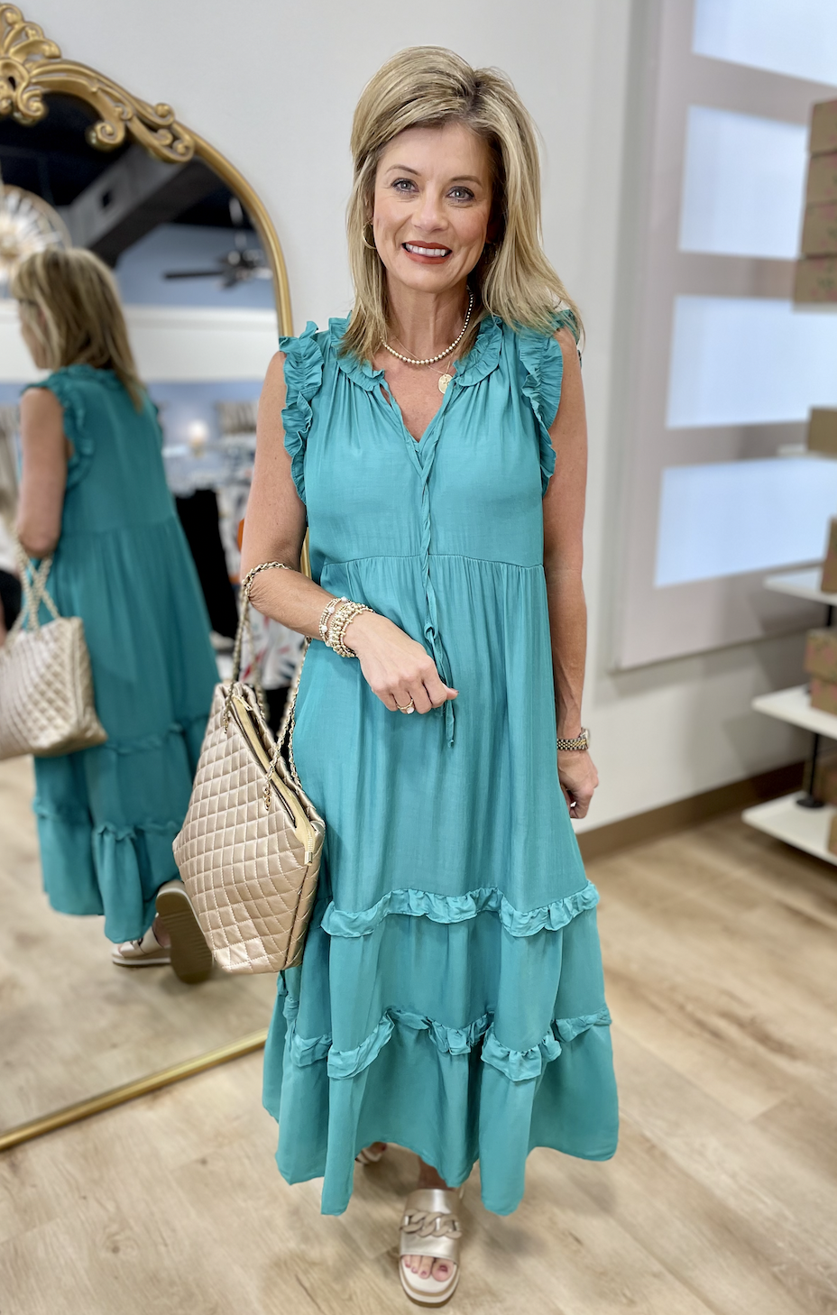 Plus Umgee Chrissy Sleeveless Maxi Dress Jade