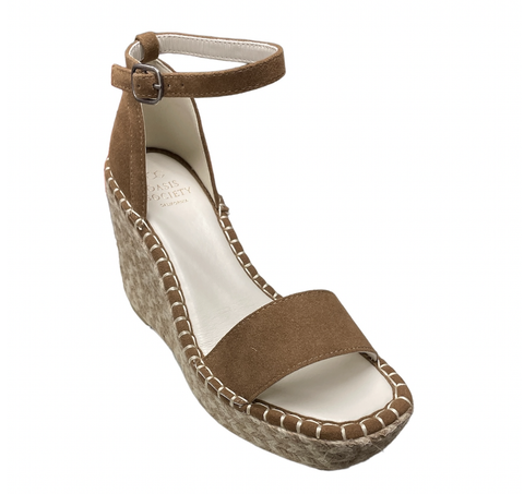 The Madrid Espadrille Wedge Brown