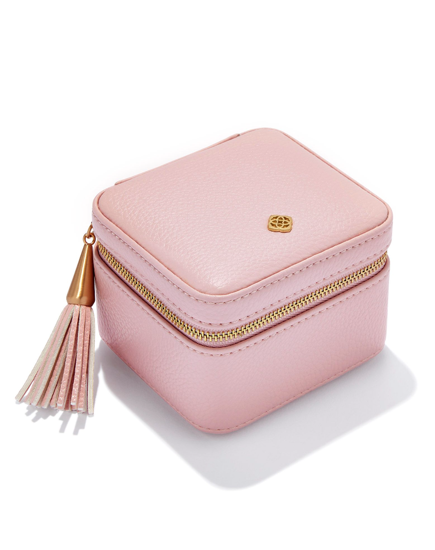 Kendra Scott Small Zip Jewelry Case Blush Pink