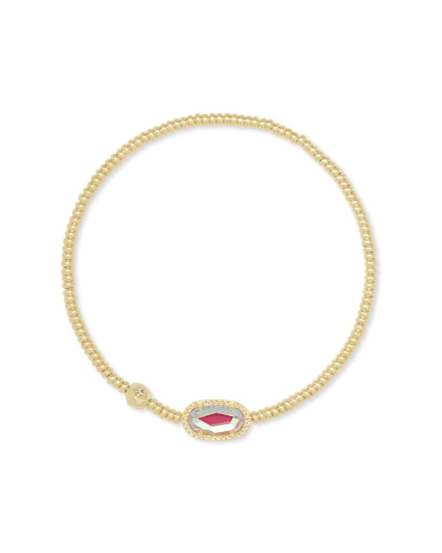 Kendra Scott Grayson Gold Stretch Bracelet Dichroic Glass