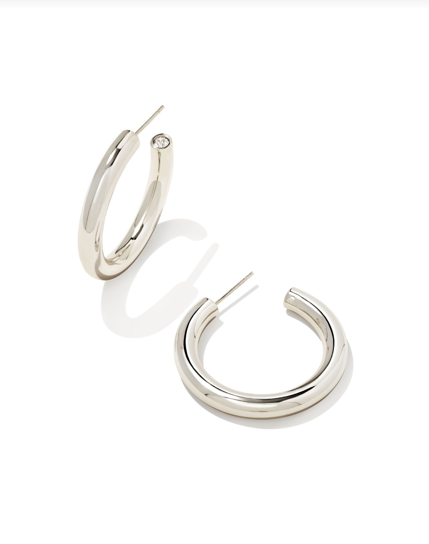 Kendra Scott Colette Hoop Earrings Silver