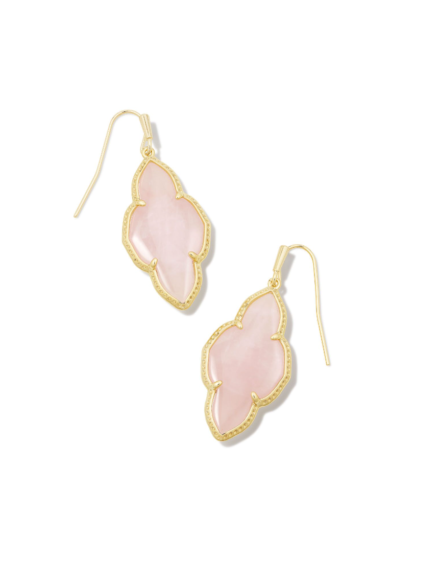 Kendra Scott Abbie Drop Earrings Rose Quartz