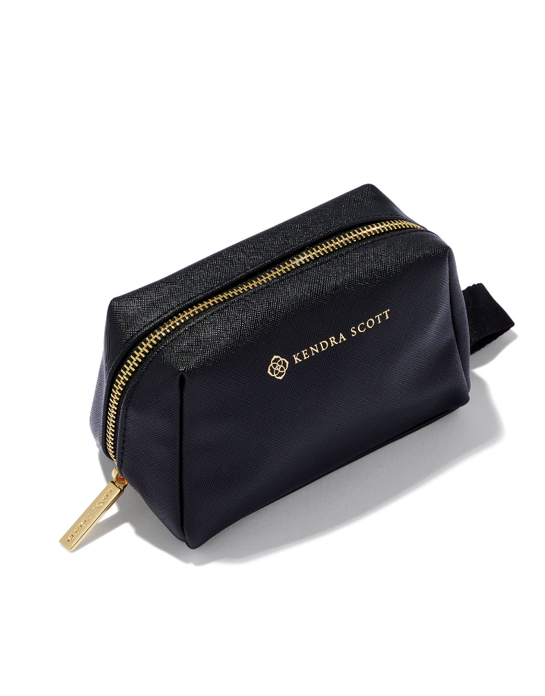 Kendra Scott Small Cosmetic Zip Case Black