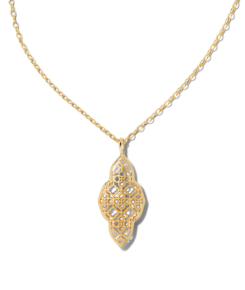 Kendra Scott Abbie Long Pendant Necklace Gold