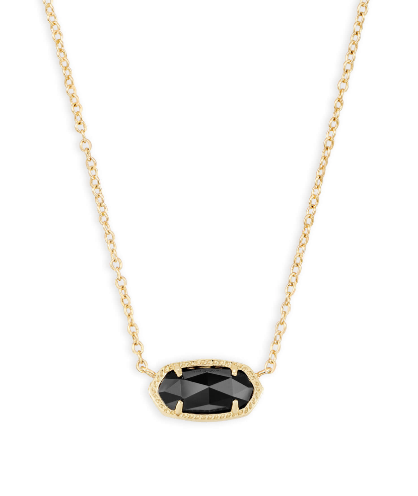 Kendra Scott Elisa Pendant Necklace Gold Black