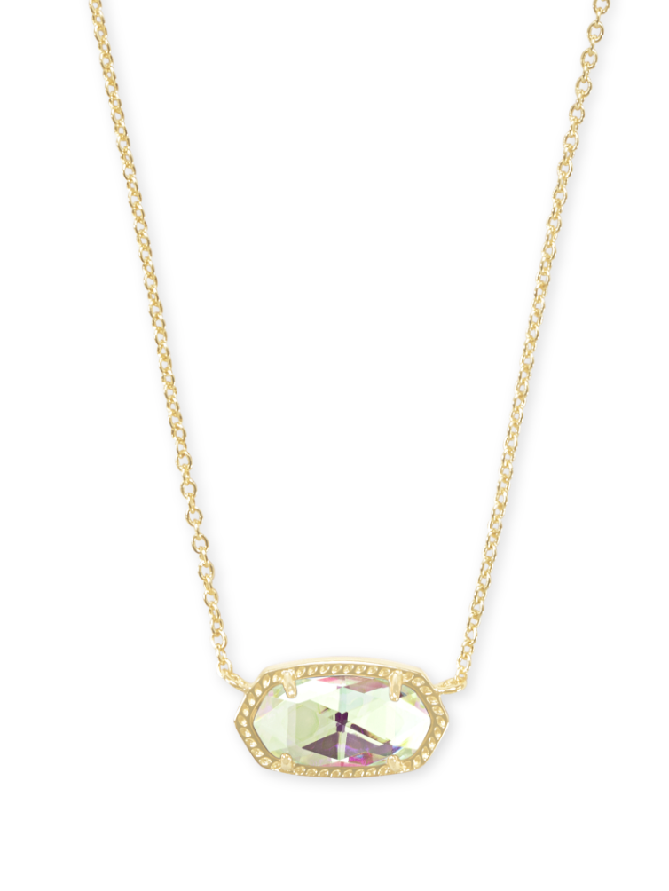 Kendra Scott Elisa Pendant Necklace Gold Dichroic Glass