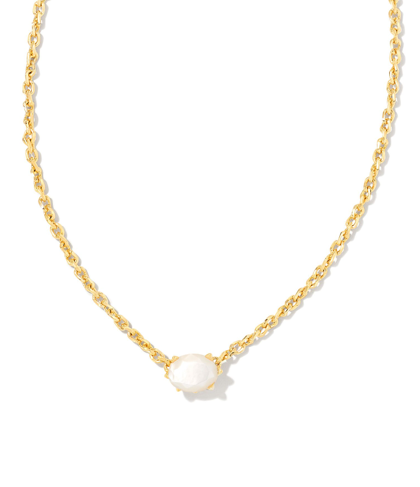 Kendra Scott Cailin Gold Pendant Necklace Ivory Mother of Pearl