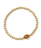Kendra Scott Football Gold Stretch Bracelet Orange Goldstone