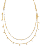 Kendra Scott Eve Gold Multi Strand Necklace White Mix