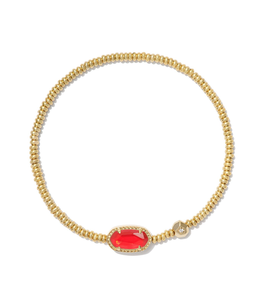Kendra Scott Grayson Stretch Bracelet Gold Red Illusion