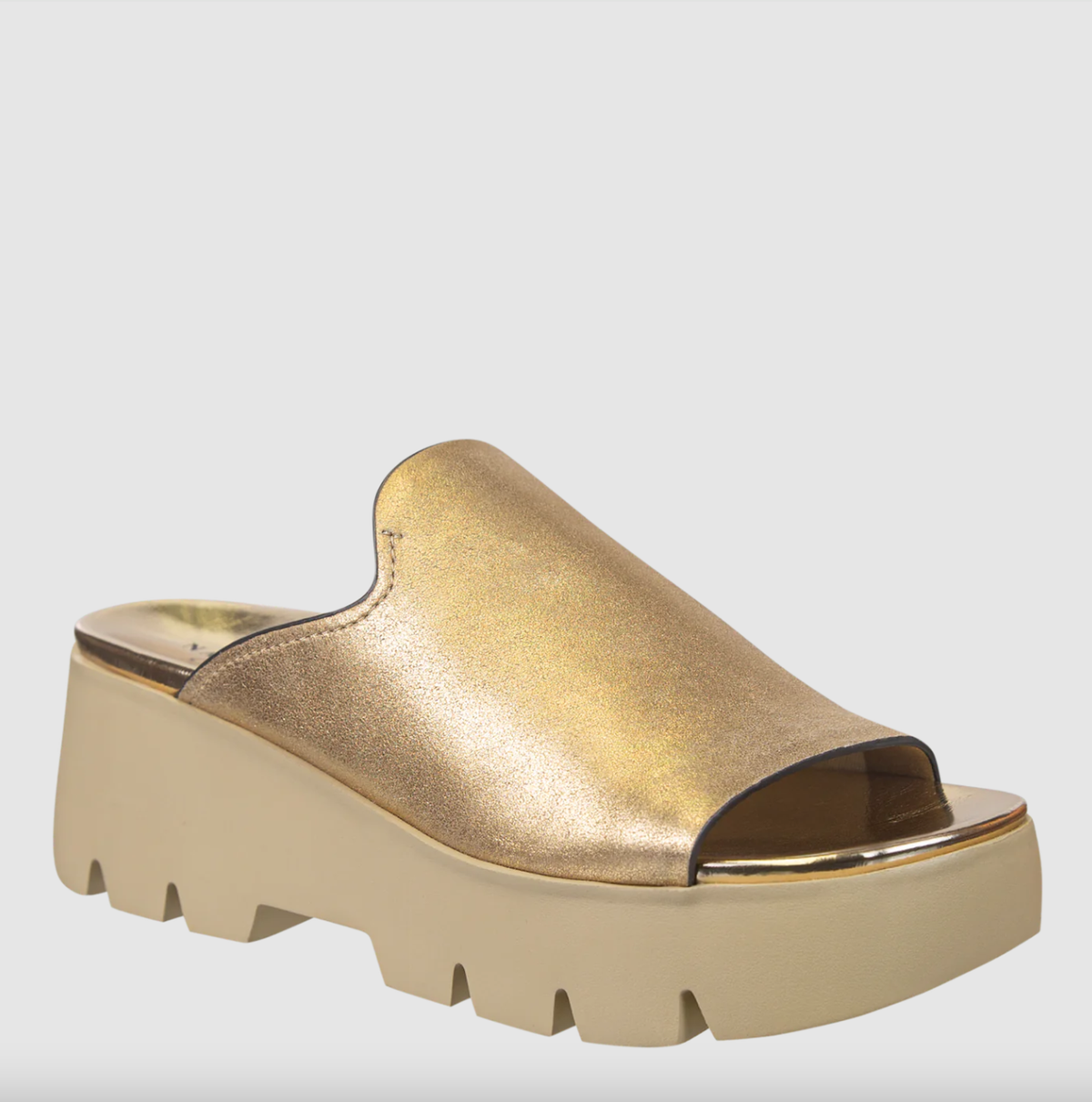 Naked Feet Gold Drift Platform Sandal