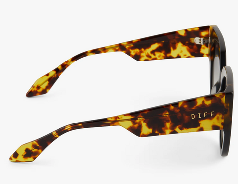 Diff Sunglasses Ivy Matte Black Polarized.