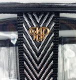 PurseN Bombshell Makeup Case Silver Chevron