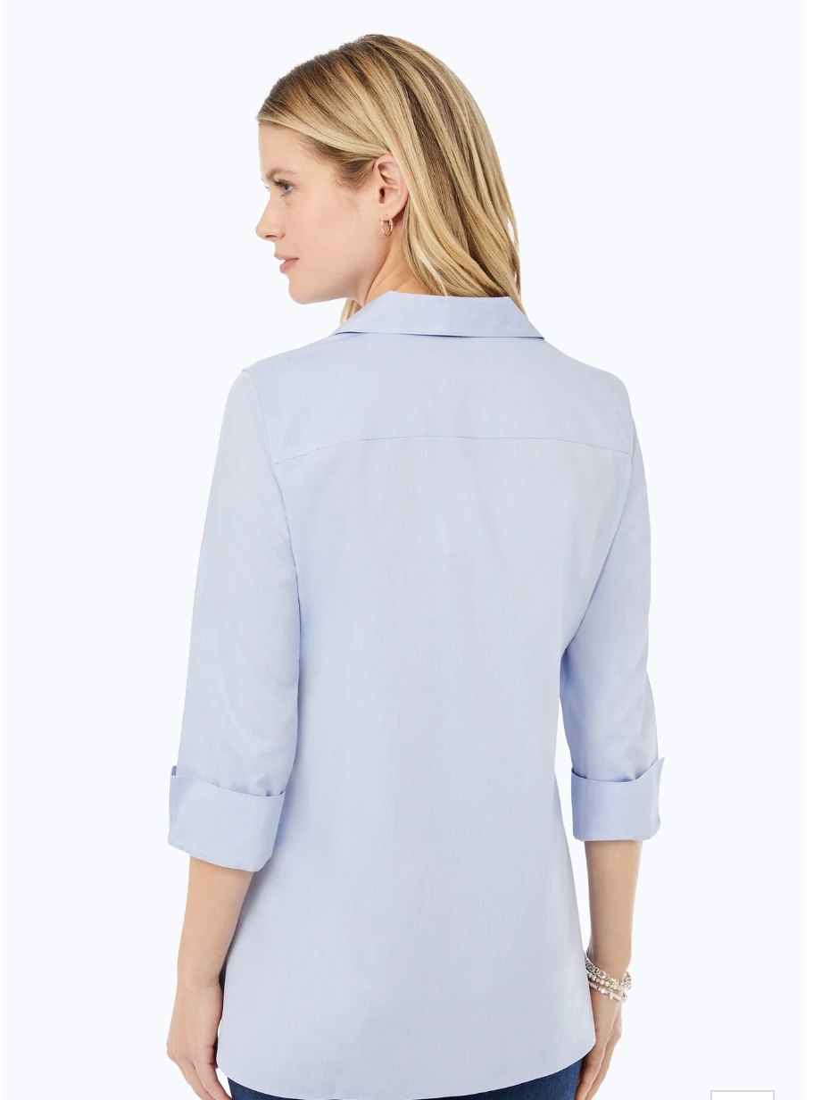 Foxcroft Pandora Oxford Style Shirt Blue
